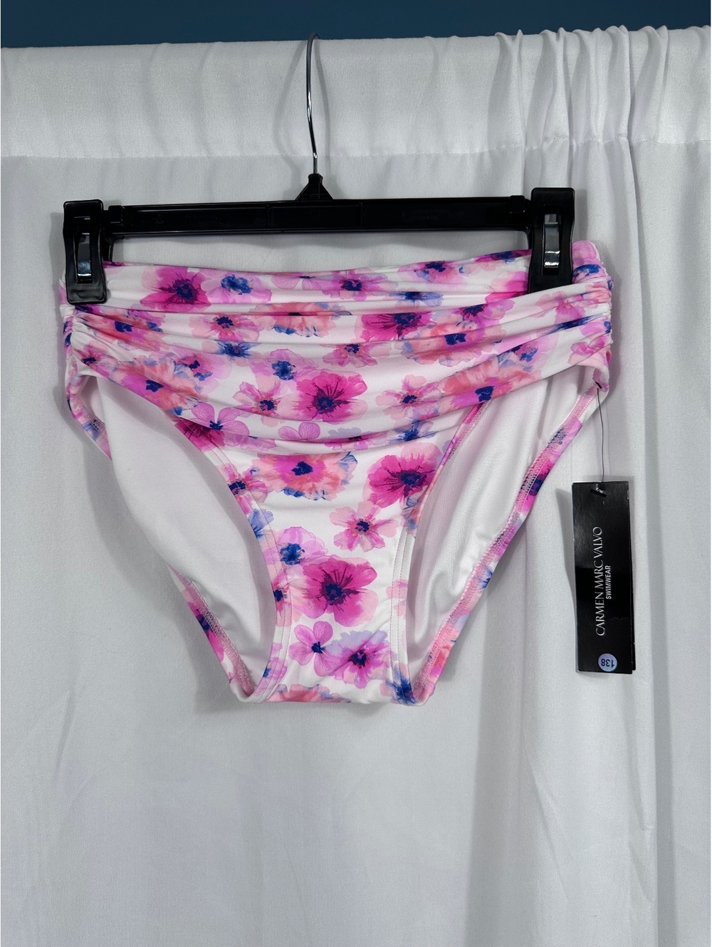 Carmen Marc Valvo Floral High Waist Bikini Bottom XS